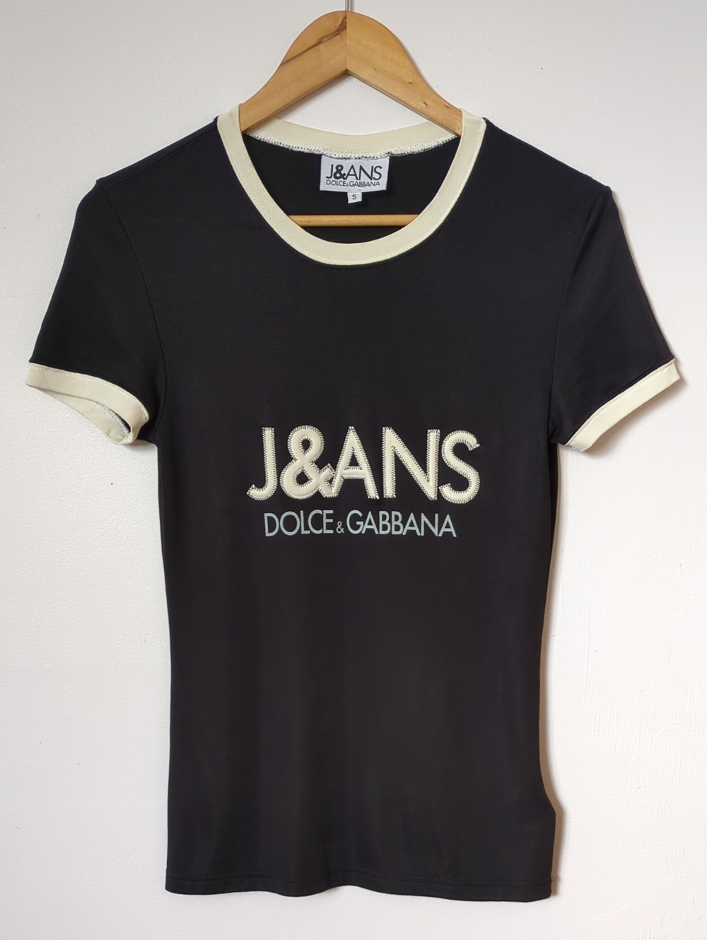 Dolce & Gabbana J&ANS Black Contrast Ringer Tee